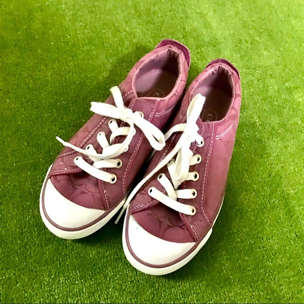 Plum Coach sneakers. Size 6 1/2M